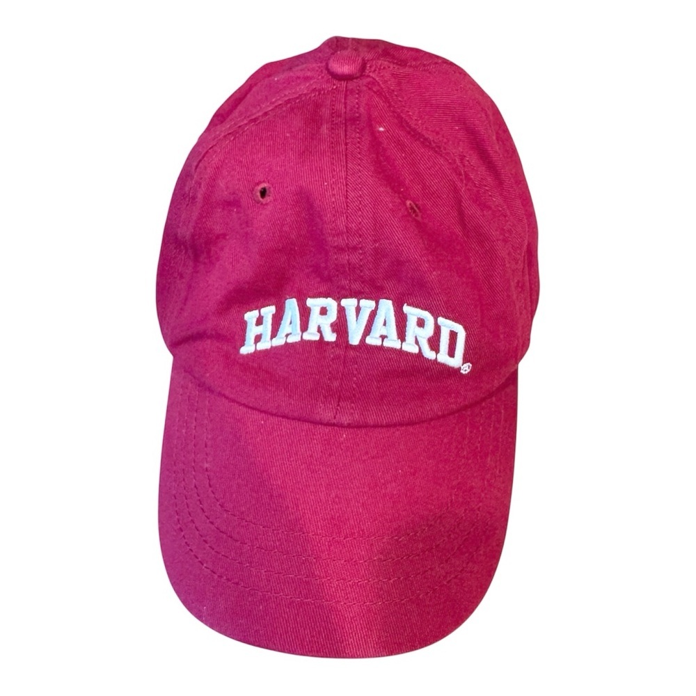 NWOT Harvard Burgundy Cap White Embroidered Lettering Adjustable